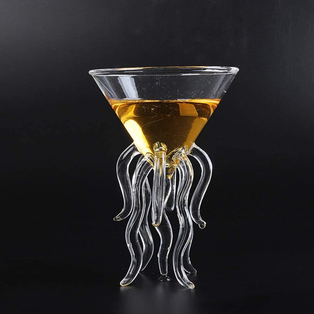 Creative Aquarium 3D Jellyfish Molecular Cocktail Glass For Bar Nightclub Party Scaleph Octopus Alviero Martini Wine Glasses Cup